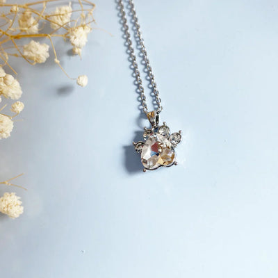 Paw Print Birthstone Necklaces