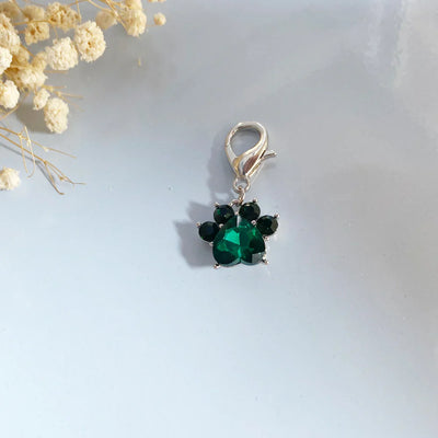 Paw Print Birthstone Keychains