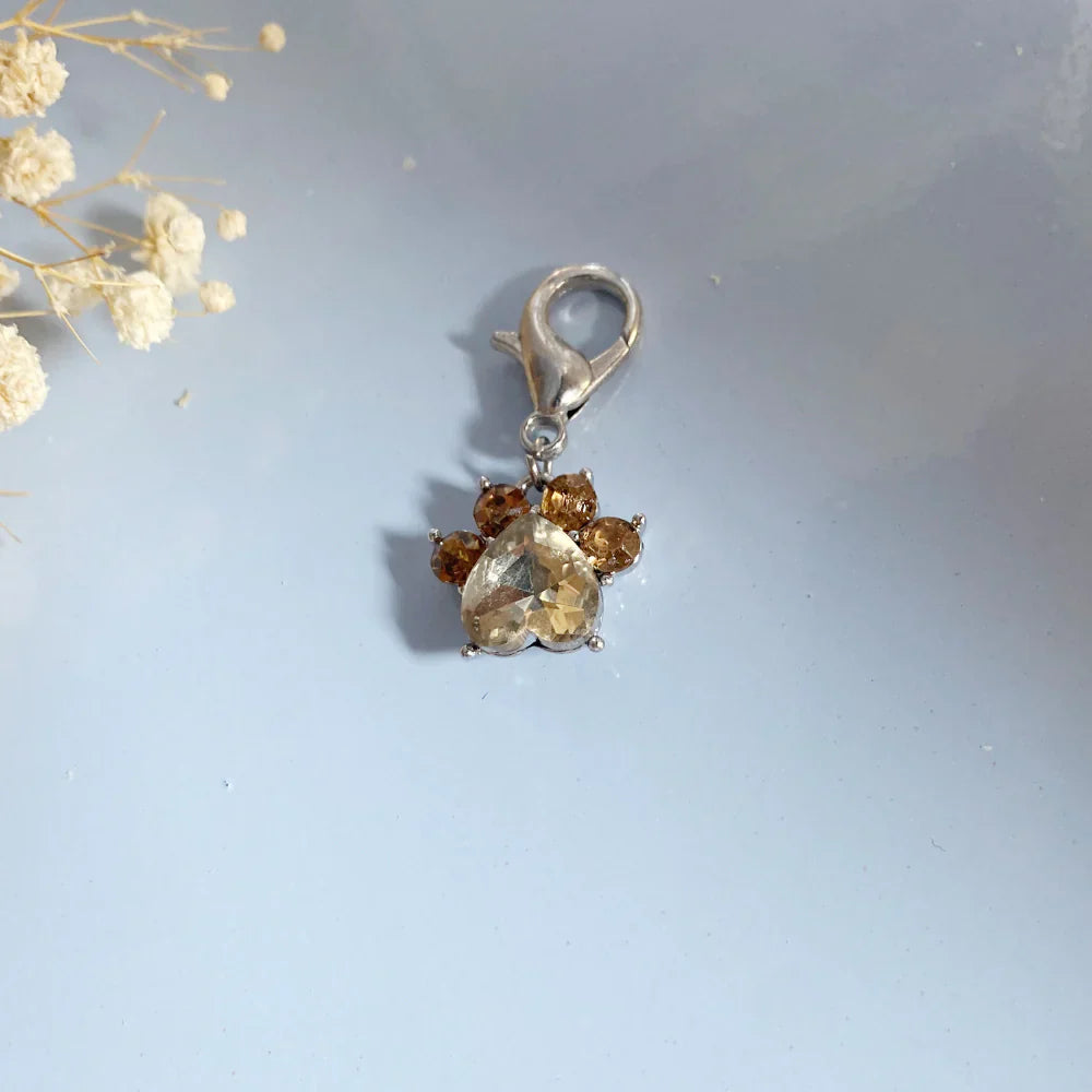 Paw Print Birthstone Keychains