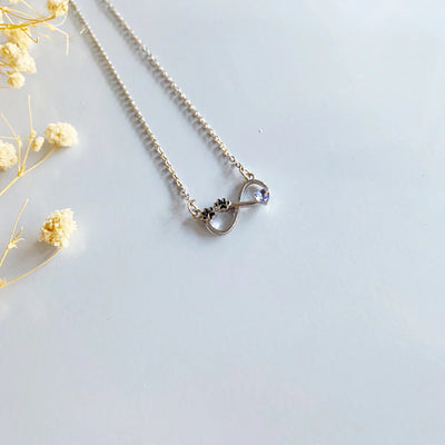 Infinity Paw Print Necklace