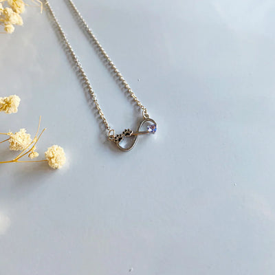 Infinity Paw Print Necklace