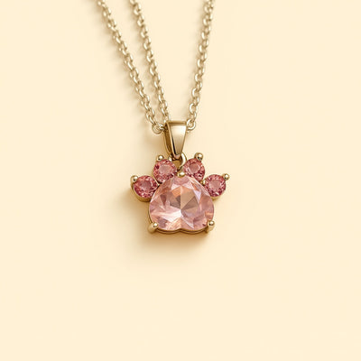 Paw Print Birthstone Necklaces